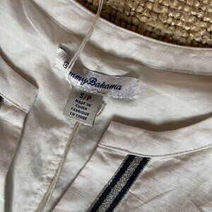 Tommy Bahama Two Palms Linen Shift Dress NWT • White Sleeveless Size S